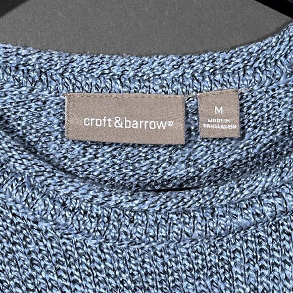 Croft & Barrow Woman's Blue Crew Neck Sweater Size M‎ - Picture 8 of 13